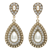 pearl drop earrings